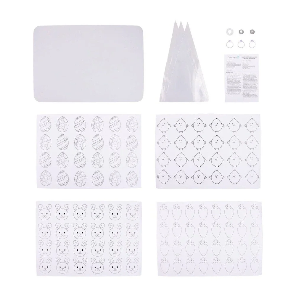 Macaron Kit - Bunny Carrot Macron Easter Baking Kit by Celebrate It - 14 Pcs